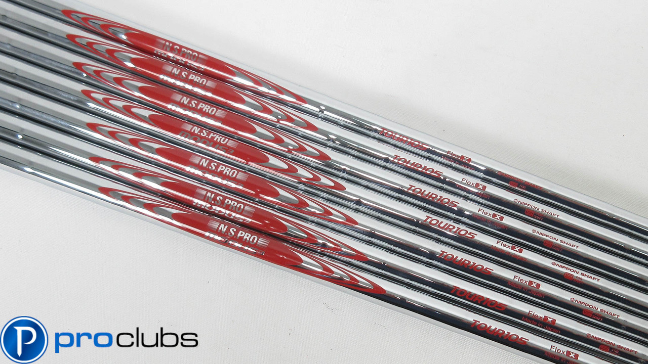 NEW NIPPON NS PRO MODUS3 TOUR 105 X-FLEX STEEL IRON SHAFTS 4-PW